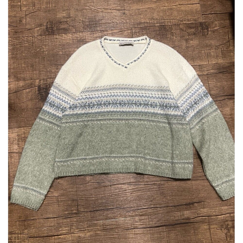 Vintage Sweater Project winter stripes sweater